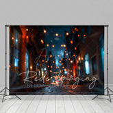 Aperturee - Aperturee Night Street Bokeh Alley Backdrop For Photography